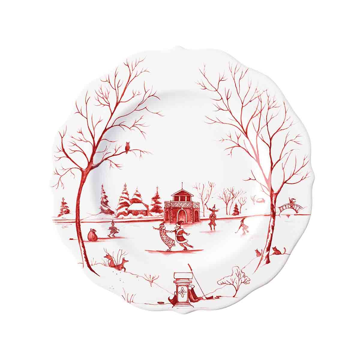 Country Estate Winter Frolic Dessert Plate