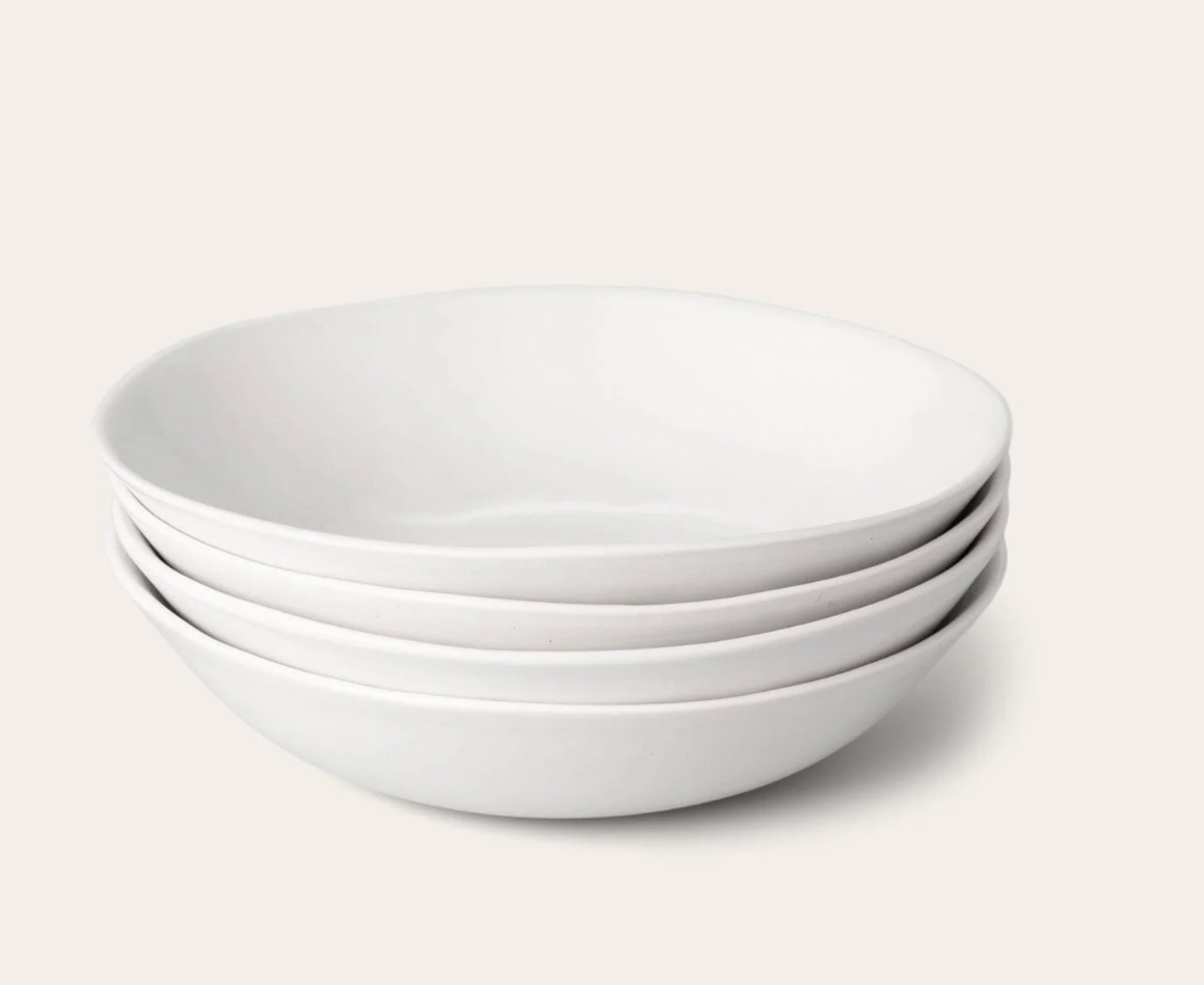 Cloud White Pasta Bowls 2 sets (8 Pieces)