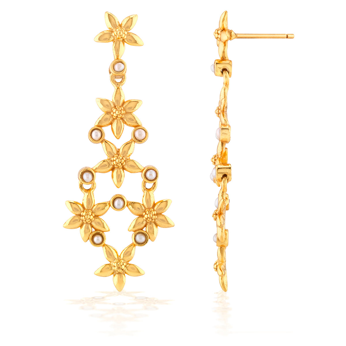 Jasmine Drop Earrings in Pearl