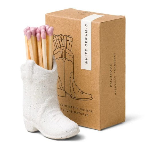 Cowboy Boot Match Holder - White
