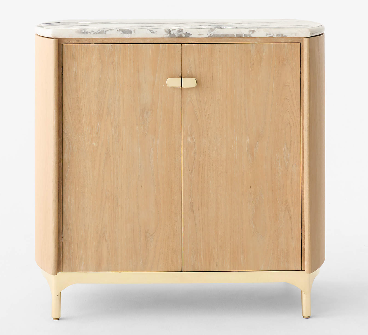 Claude Marble and Oak Wood Bar Cabinet by goop