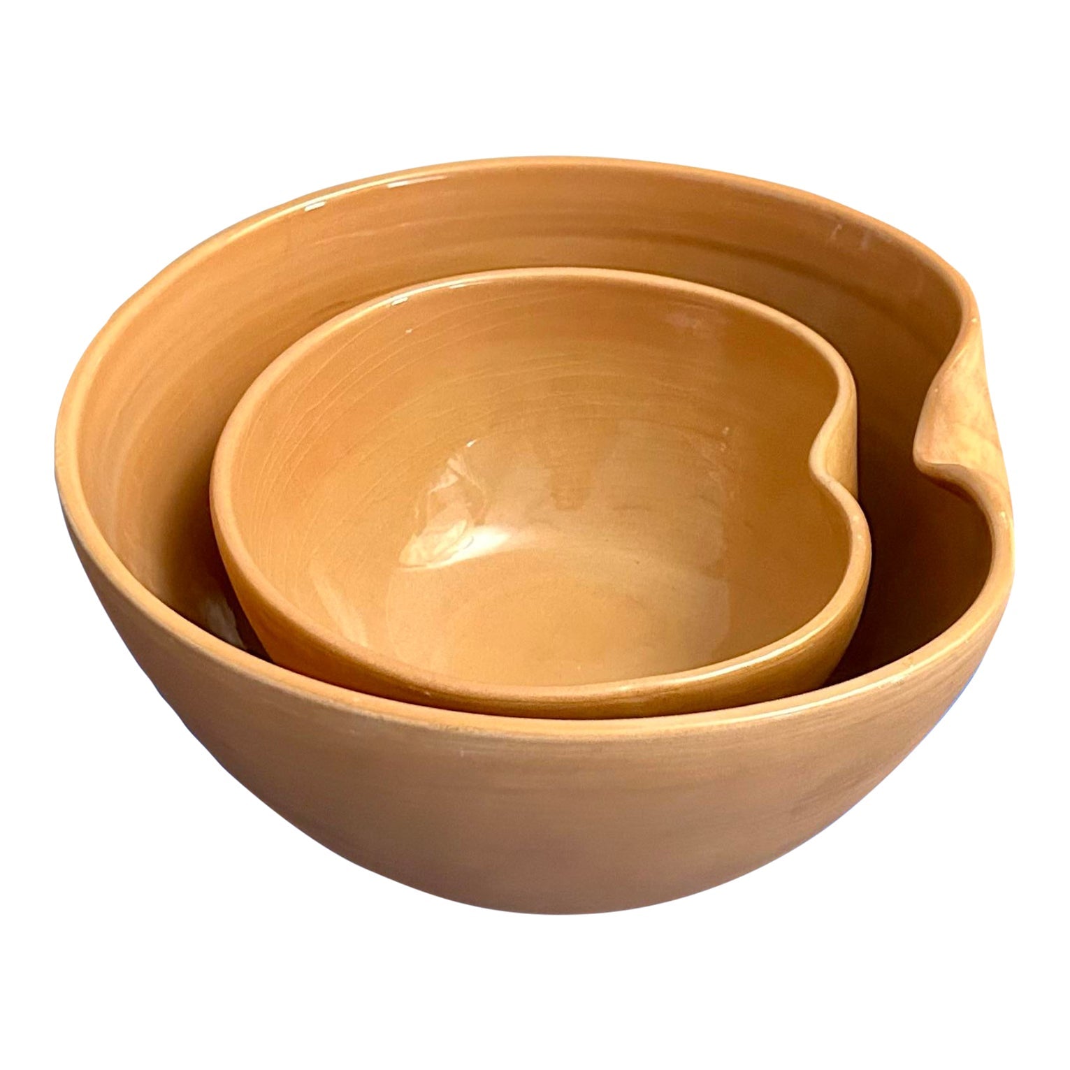 1970s Italian Terracotta Thumbprint Bowl - Set of 2