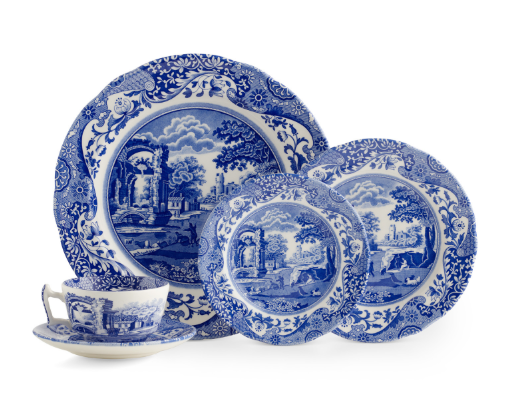 Blue Italian 5 Piece Place Setting