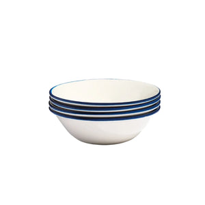 Side Bowls in Navy Rim