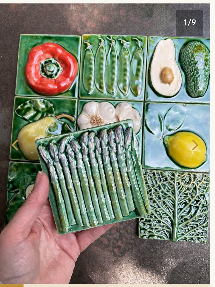 Asparagus Ceramic Tile For Vegetable Lovers