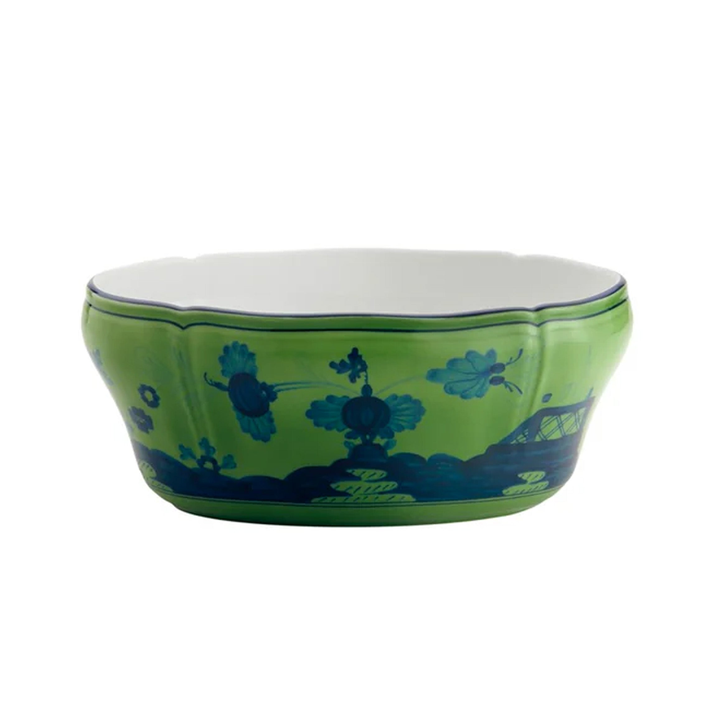 Oriente Italiano Oval Salad Bowl in Malachite
