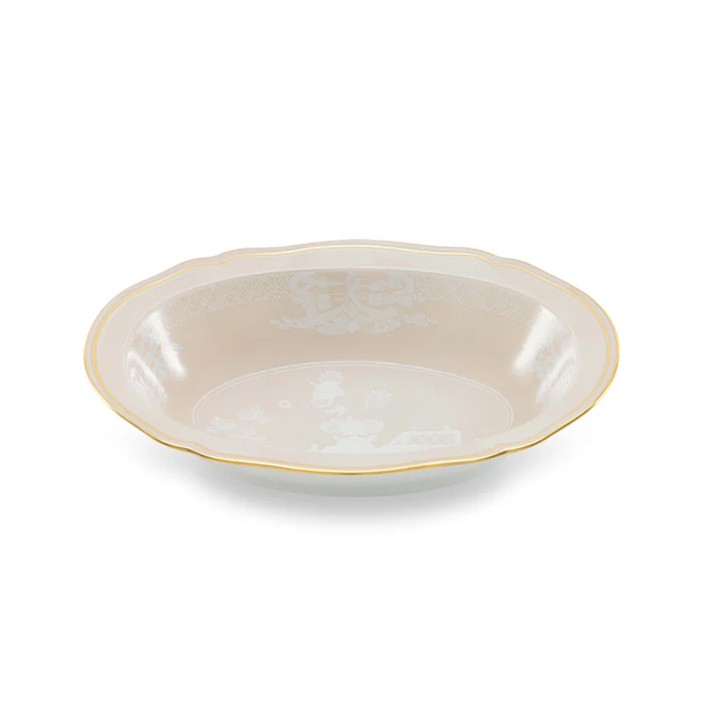 Antico Doccia Oval Deep Tray in Meringa