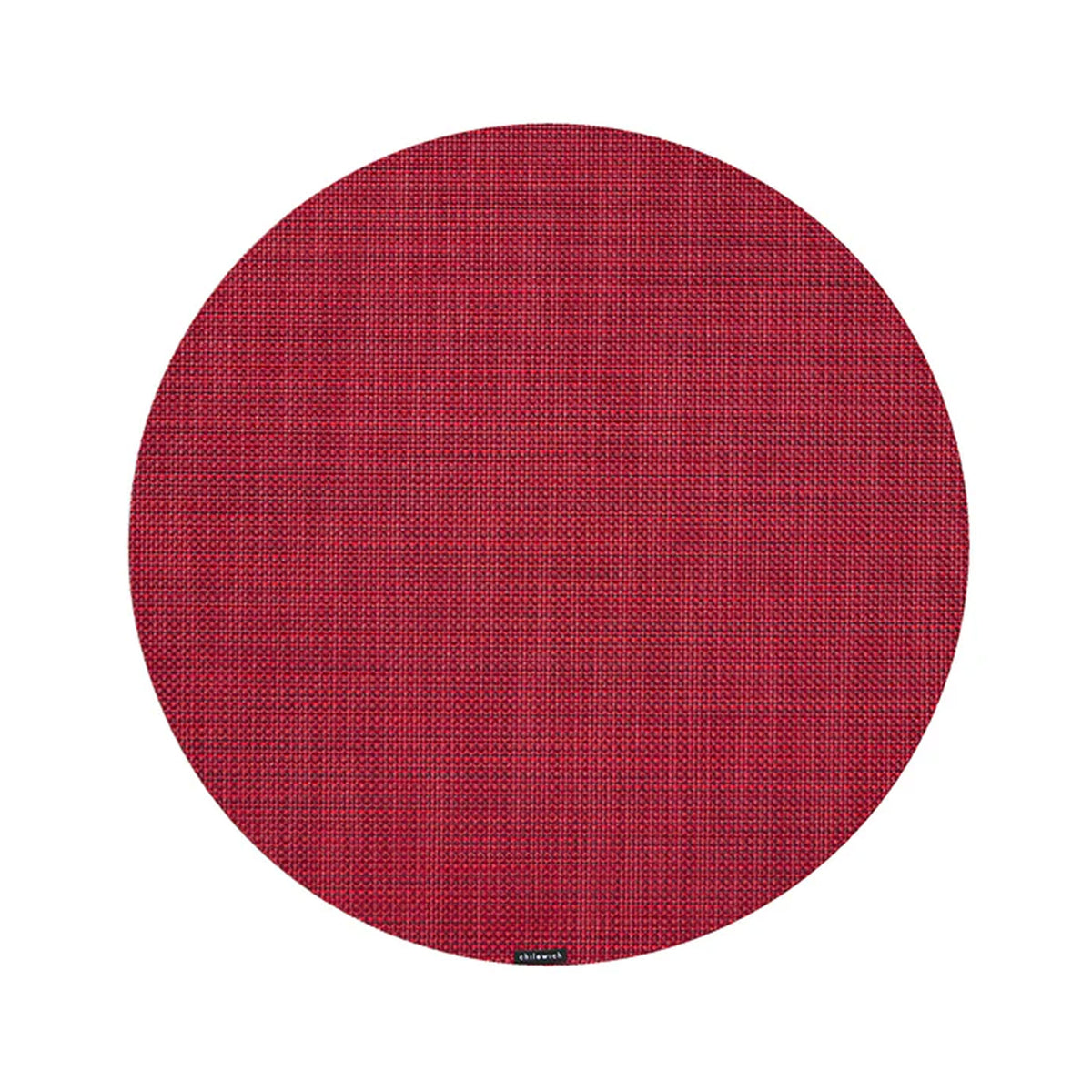 Mini Basketweave Round Placemat in Scarlet