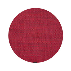 Mini Basketweave Round Placemat in Scarlet