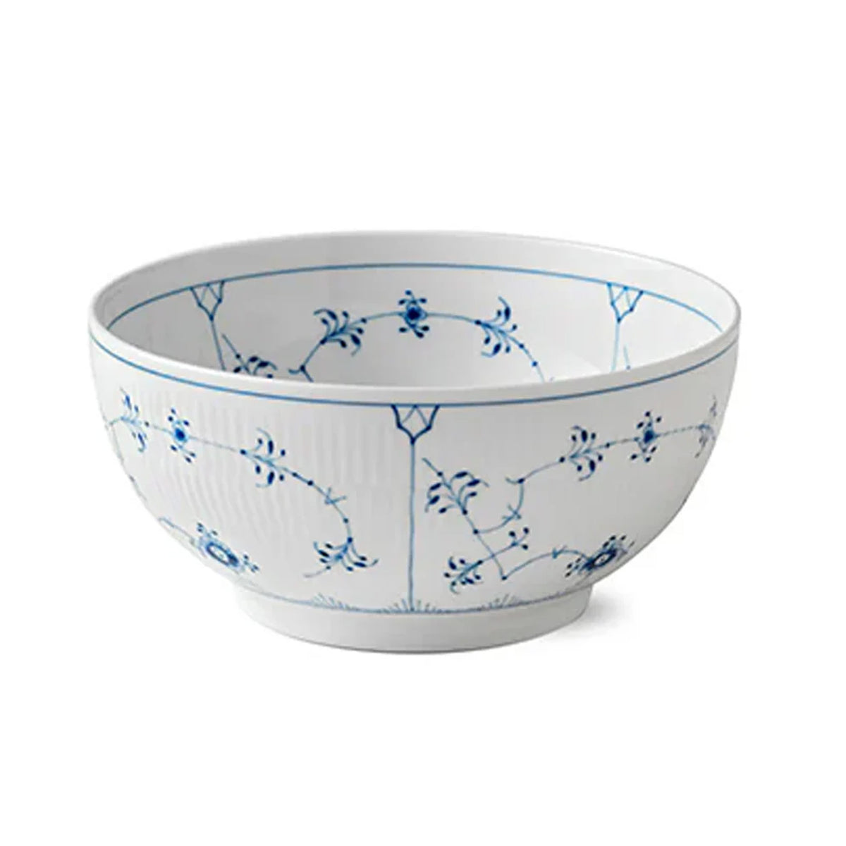 Blue Fluted Plain Bowl 310cl 3.28qt, 24cm 9.45"