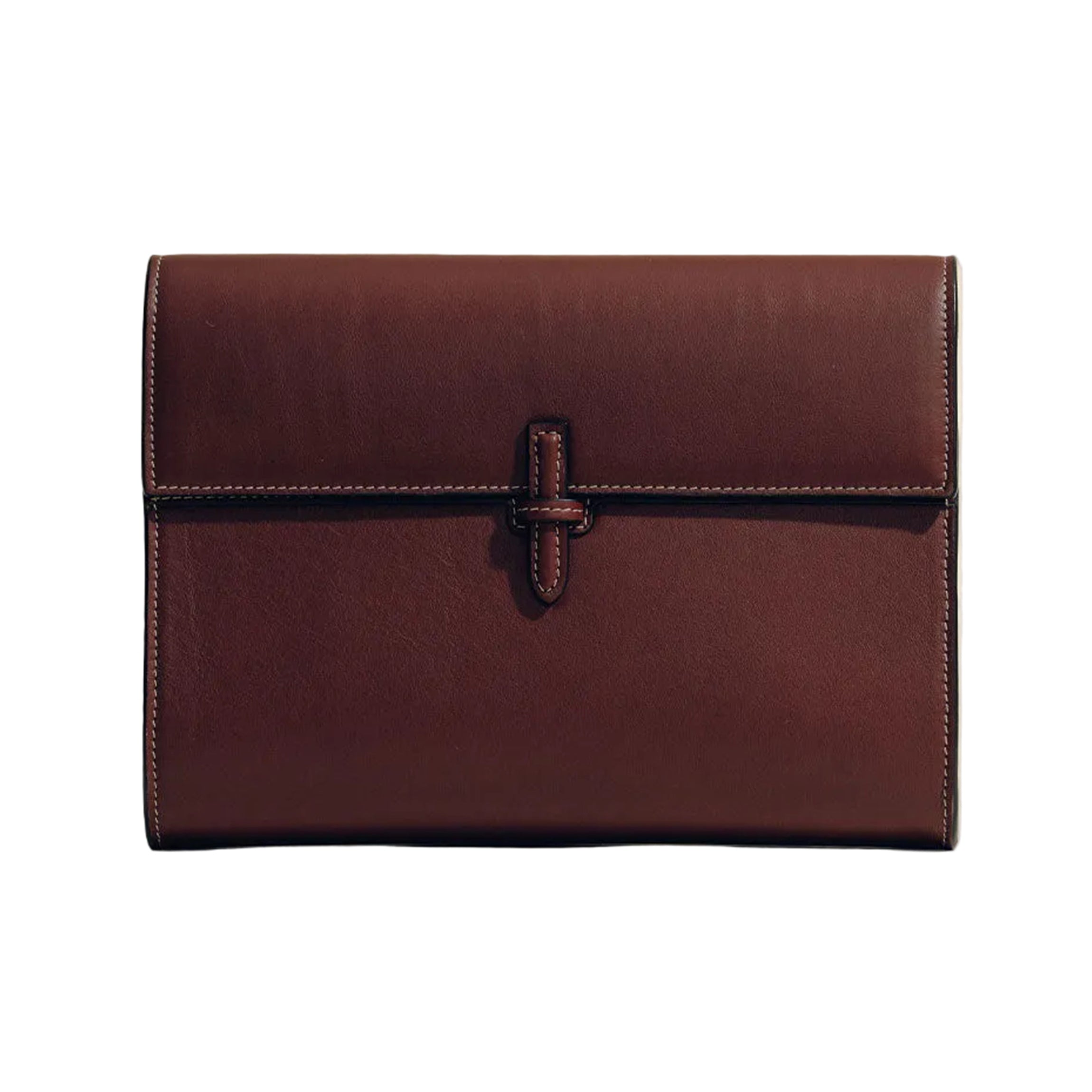 The Large Soft Clutch in Nappa Burgundy