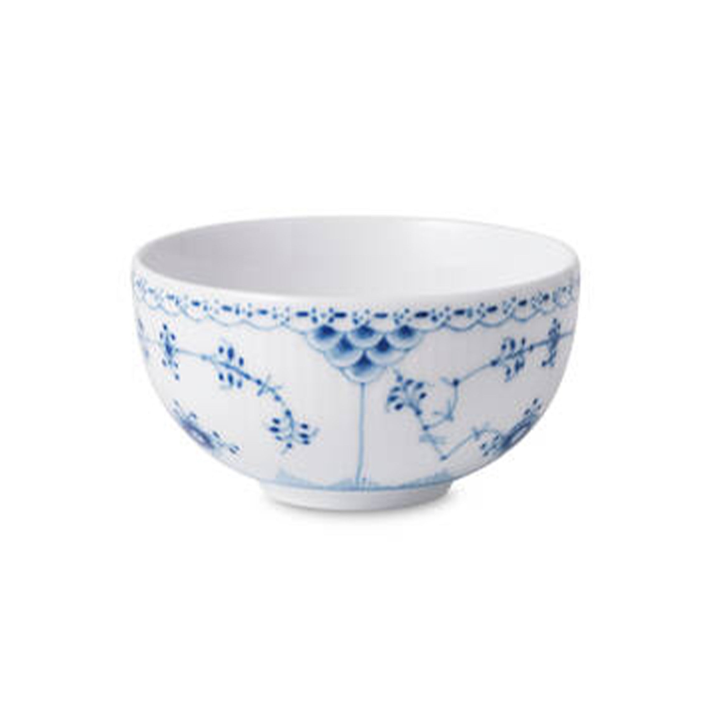 Blue Fluted Half Lace Rice Bowl, 11.8 oz