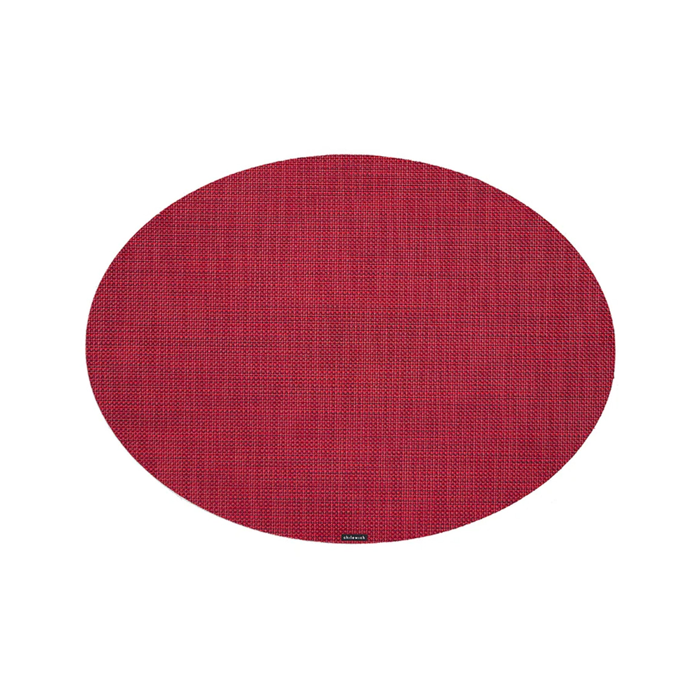 Mini Basketweave Oval Placemat in Scarlet