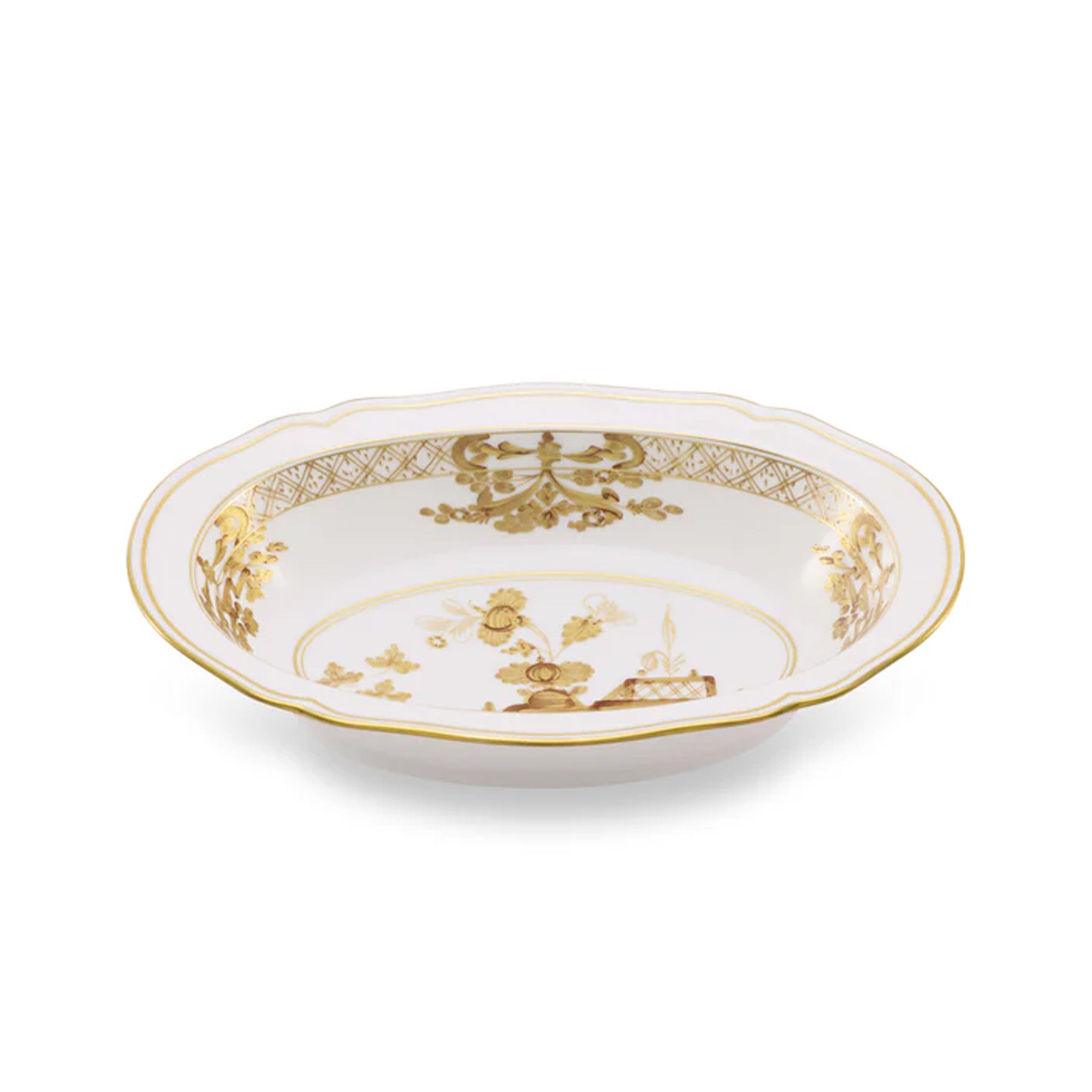 Antico Doccia Oval Deep Tray in Aurum