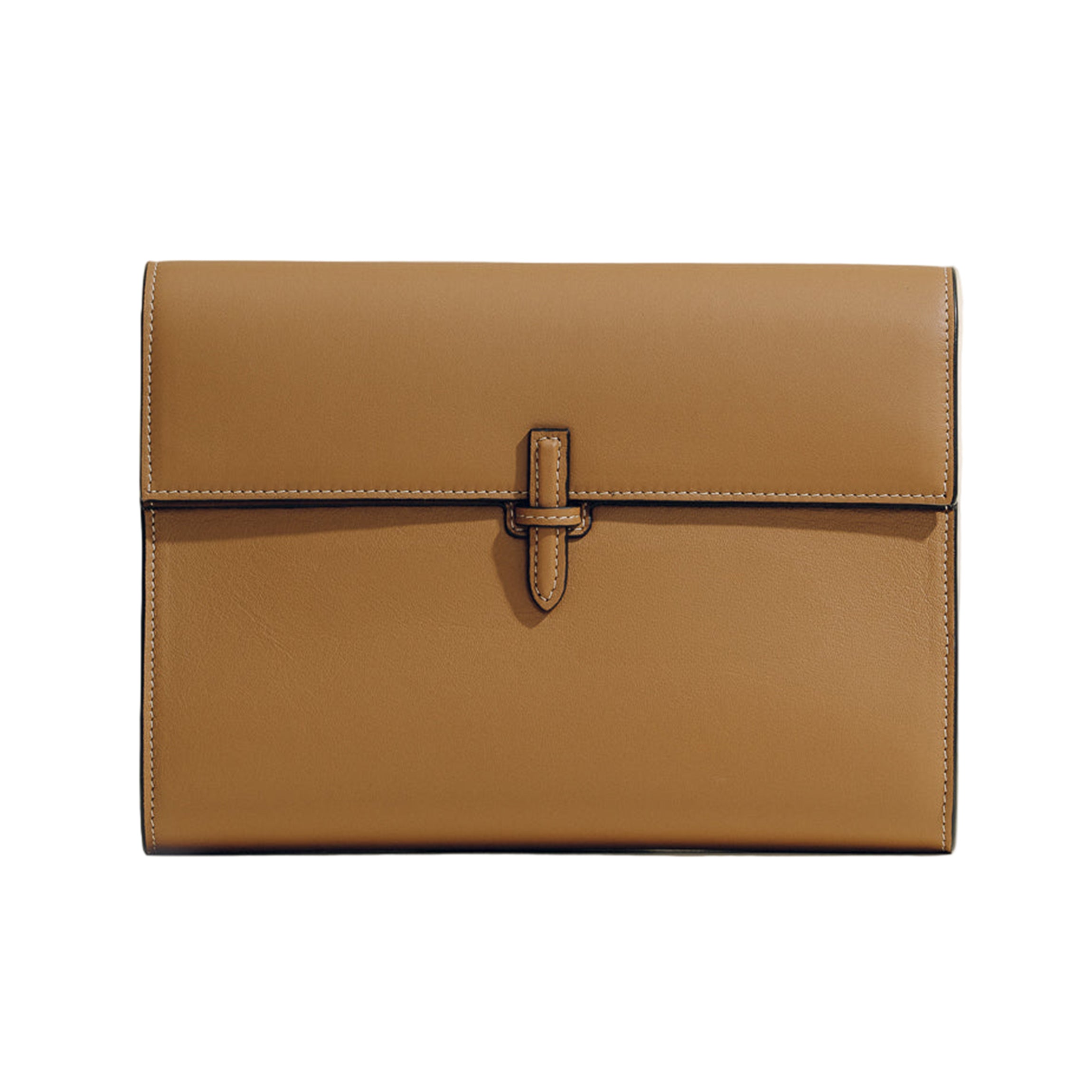 The Large Soft Clutch in Camel Nappa