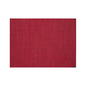 Mini Basketweave Rectangluar Placemat in Scarlet