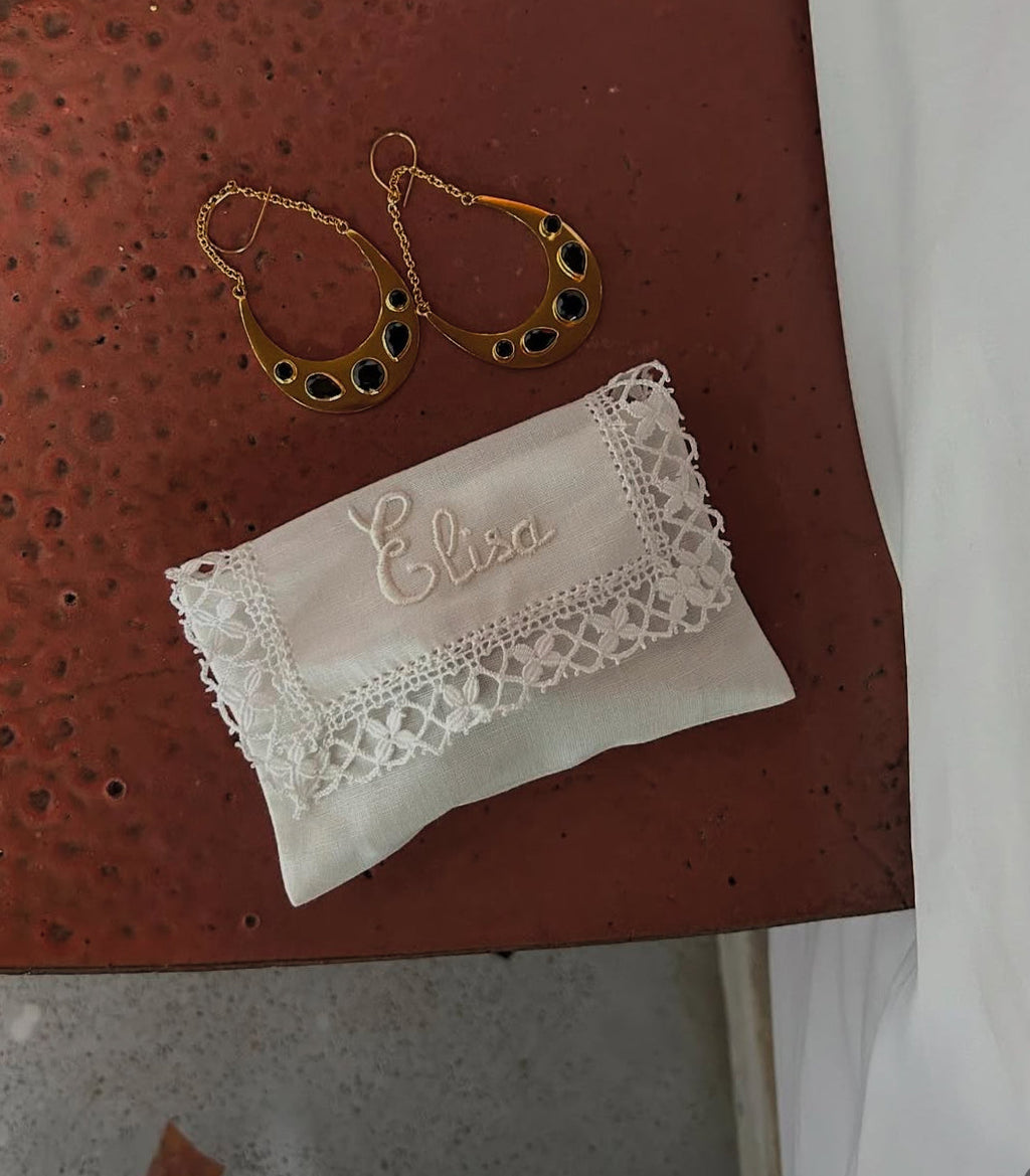"Camarinas" Jewel Pouch in Red