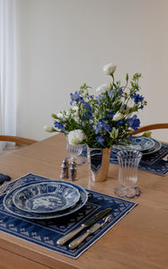 Pedralbes Placemats in Navy, Set of 4