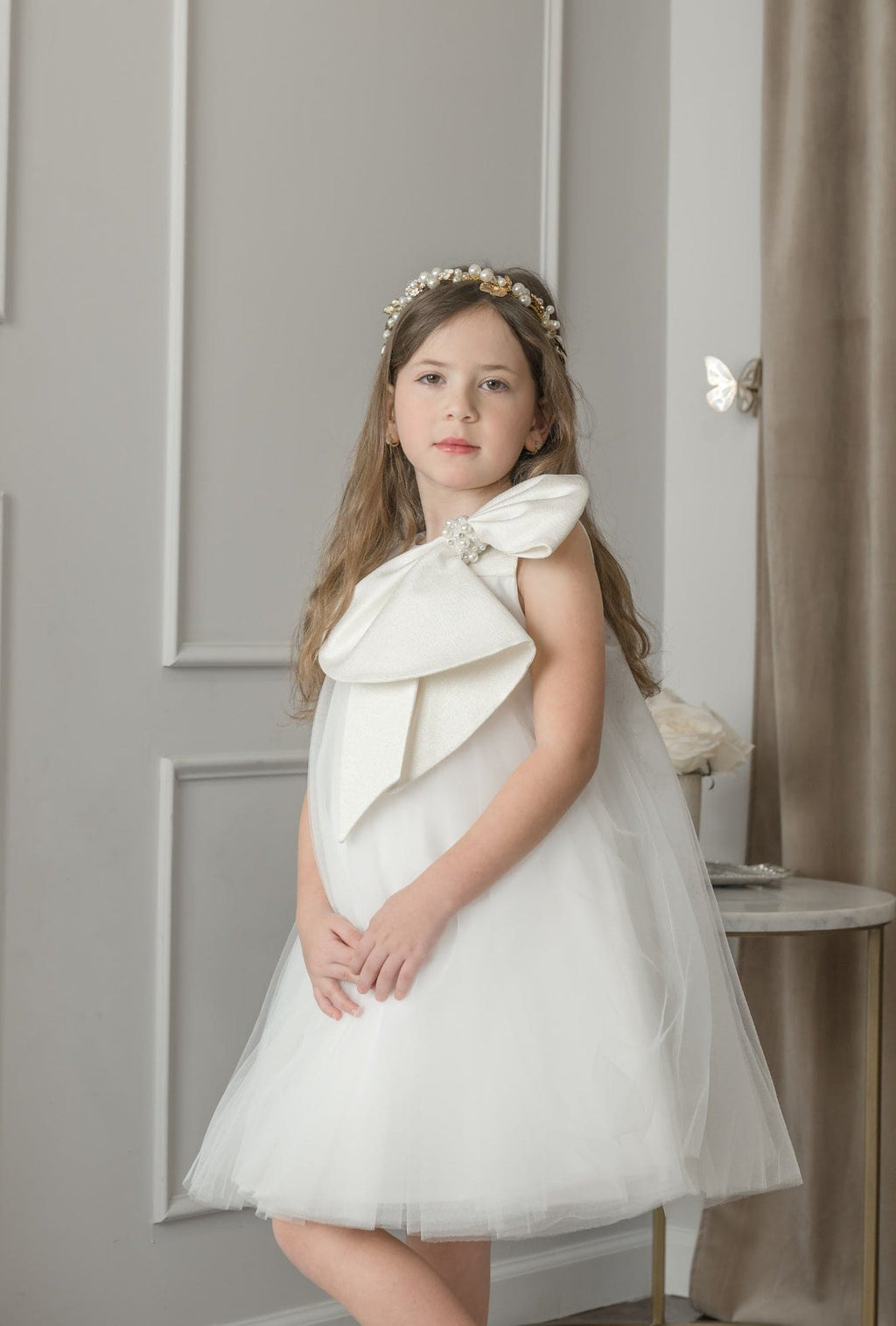 Jackie White Tulle Dress - Petite Maison Kids