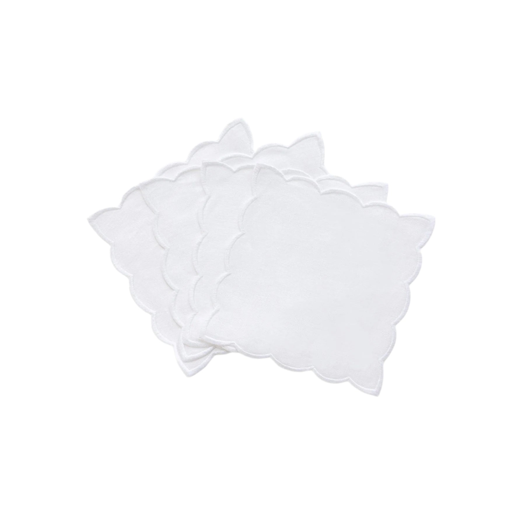Scalloped Cocktail Napkin, Set of 4