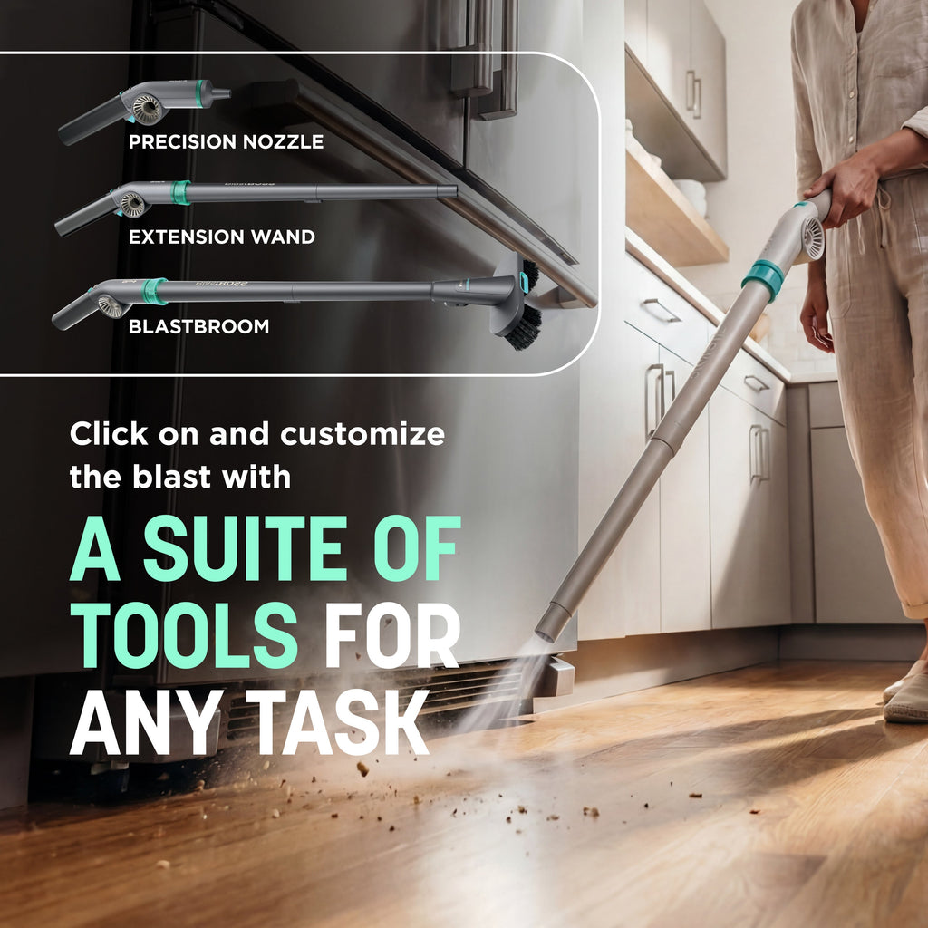 Shark BlastBoss Air Blower w/ BlastBroom, Charcoal