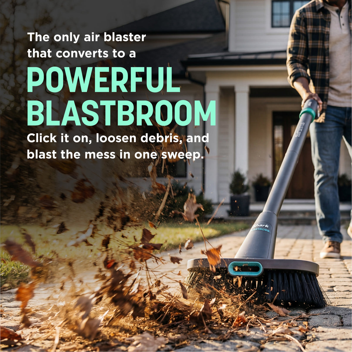 Shark BlastBoss Air Blower w/ BlastBroom, Charcoal