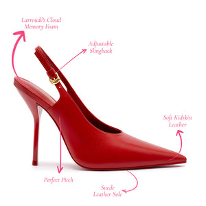 Larroudé x Altuzarra Pump In Blood Red Leather