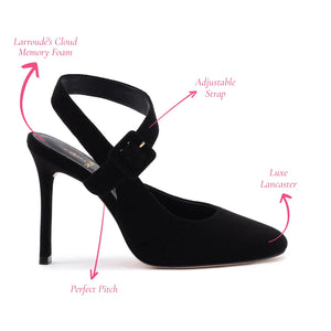 Deena By Larroudé Pump In Black Suede