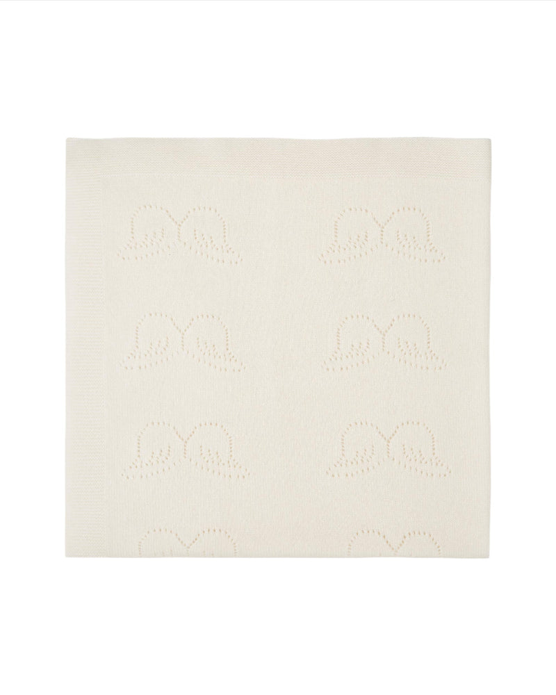 Angel Wing Cashmere Blanket in Ivory