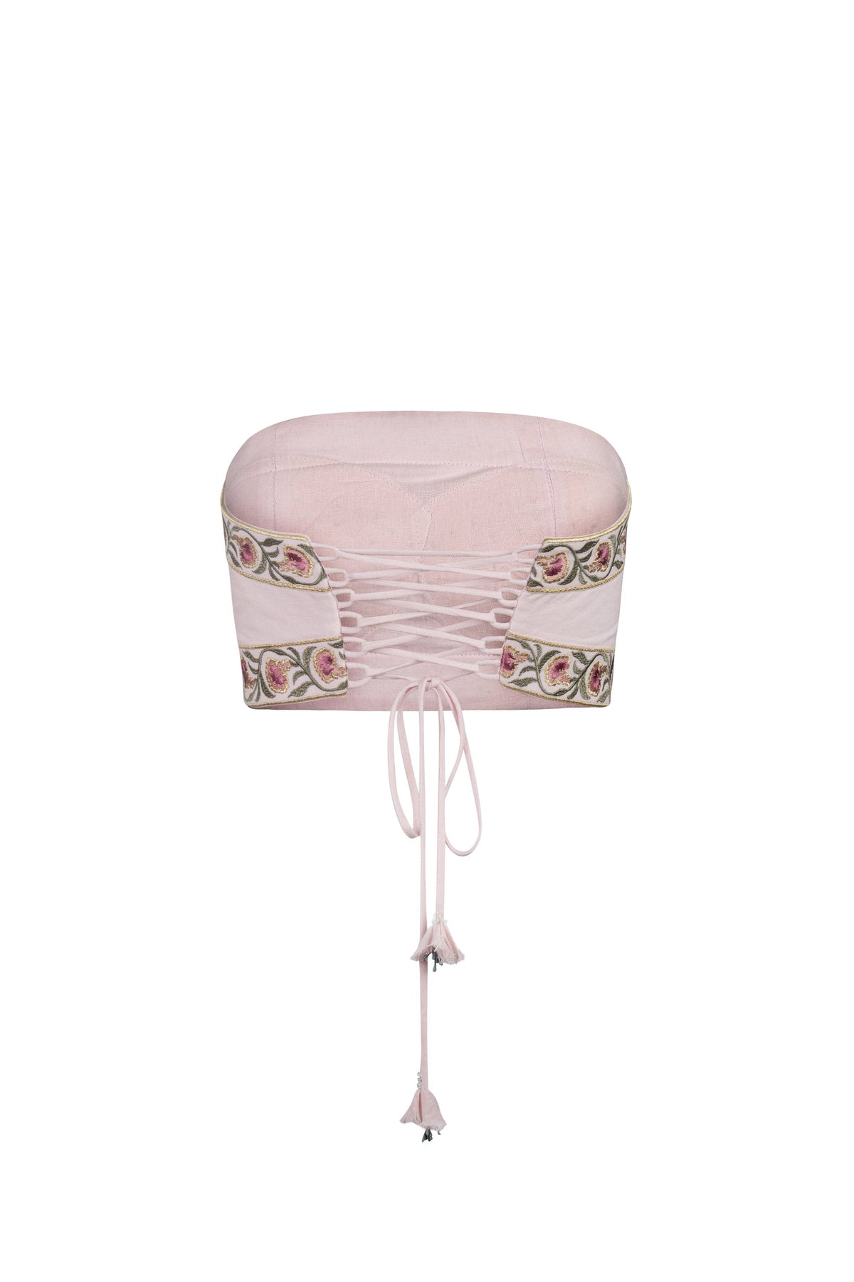 Carnation Crop Top - Pink Tops - Bustier & Embroidered Rosewater House