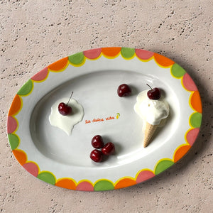 Hand-painted “Dolce Vita” Serving Tray