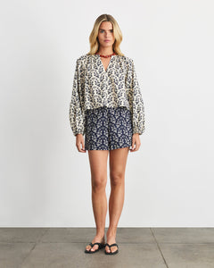 Fallon Short in Maritime Blue Cream Floral