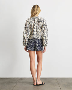 Fallon Short in Maritime Blue Cream Floral