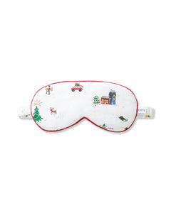 Adult's Twill Sleep Mask in Holiday Town