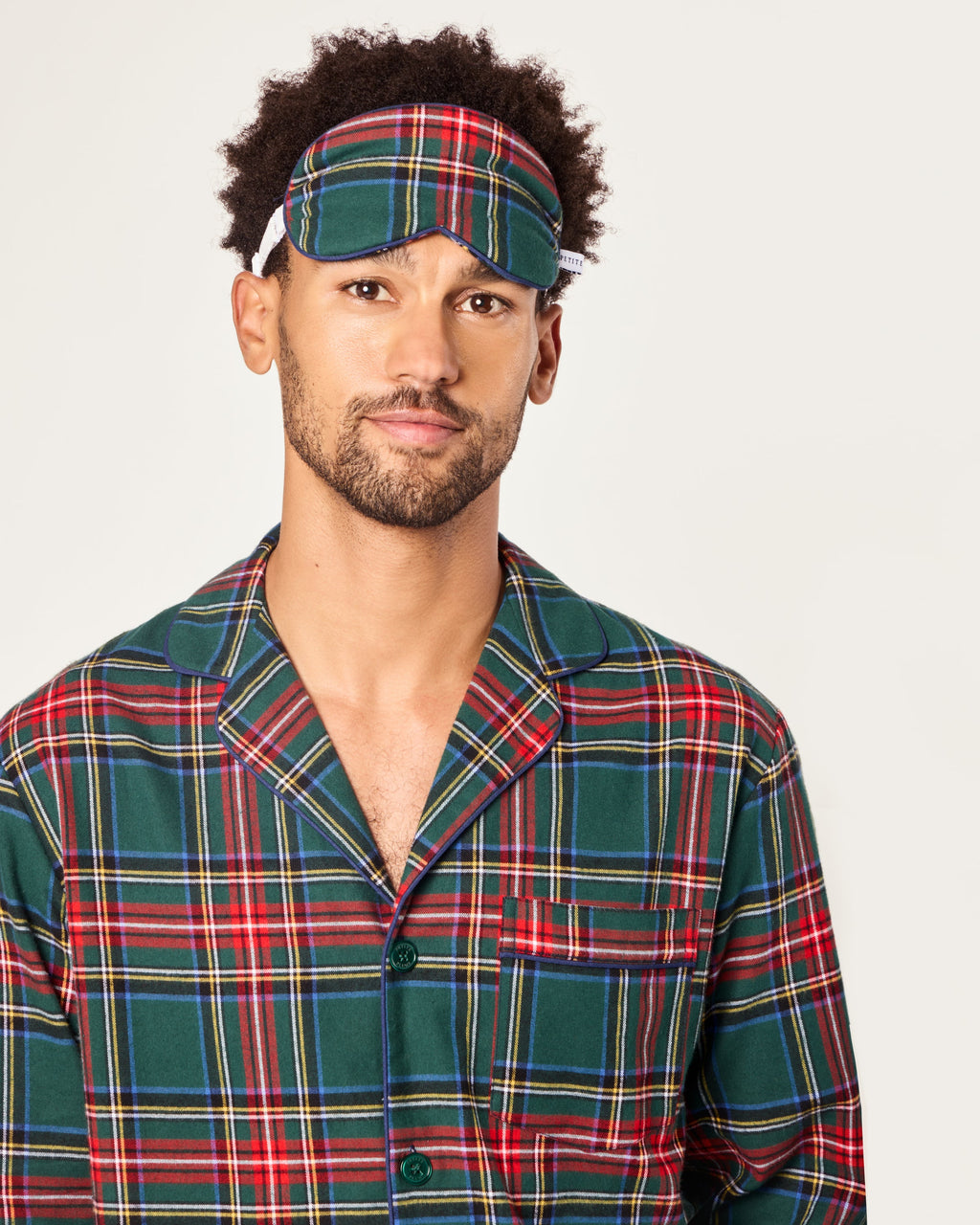 Adult’s Twill Sleep Mask in Kensington Tartan