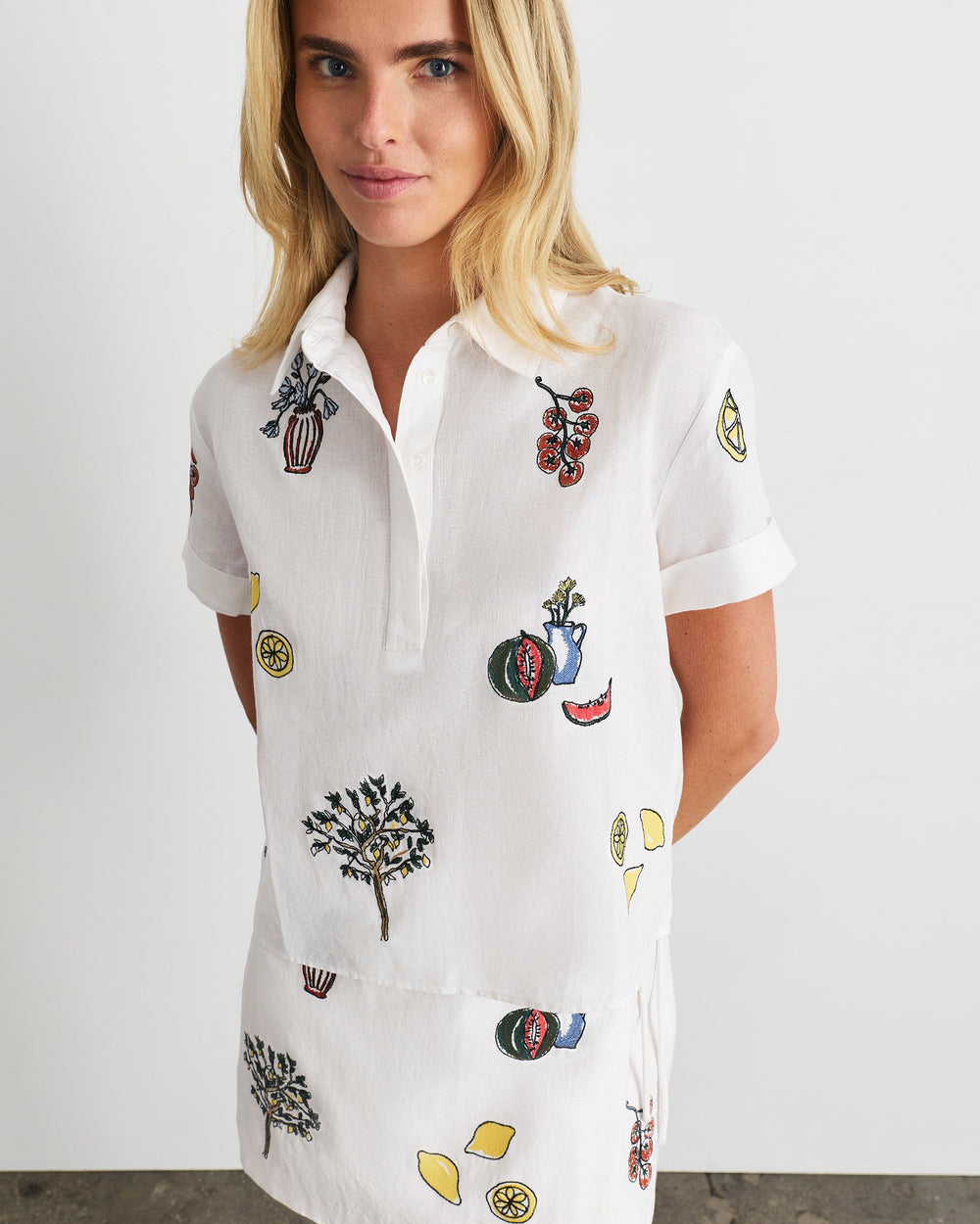 Callum Top in Optic White