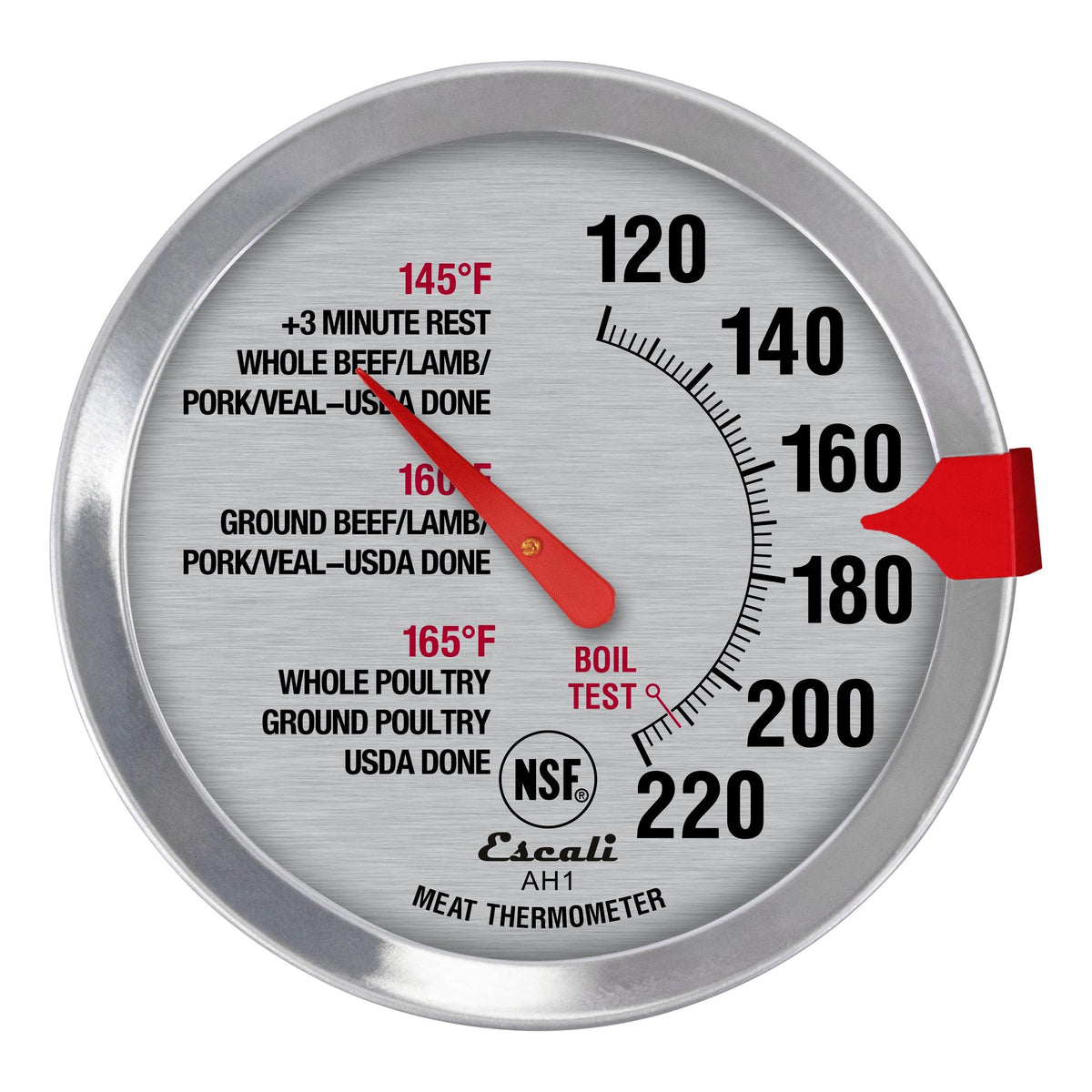 Oven Safe Meat Thermometer in Silver