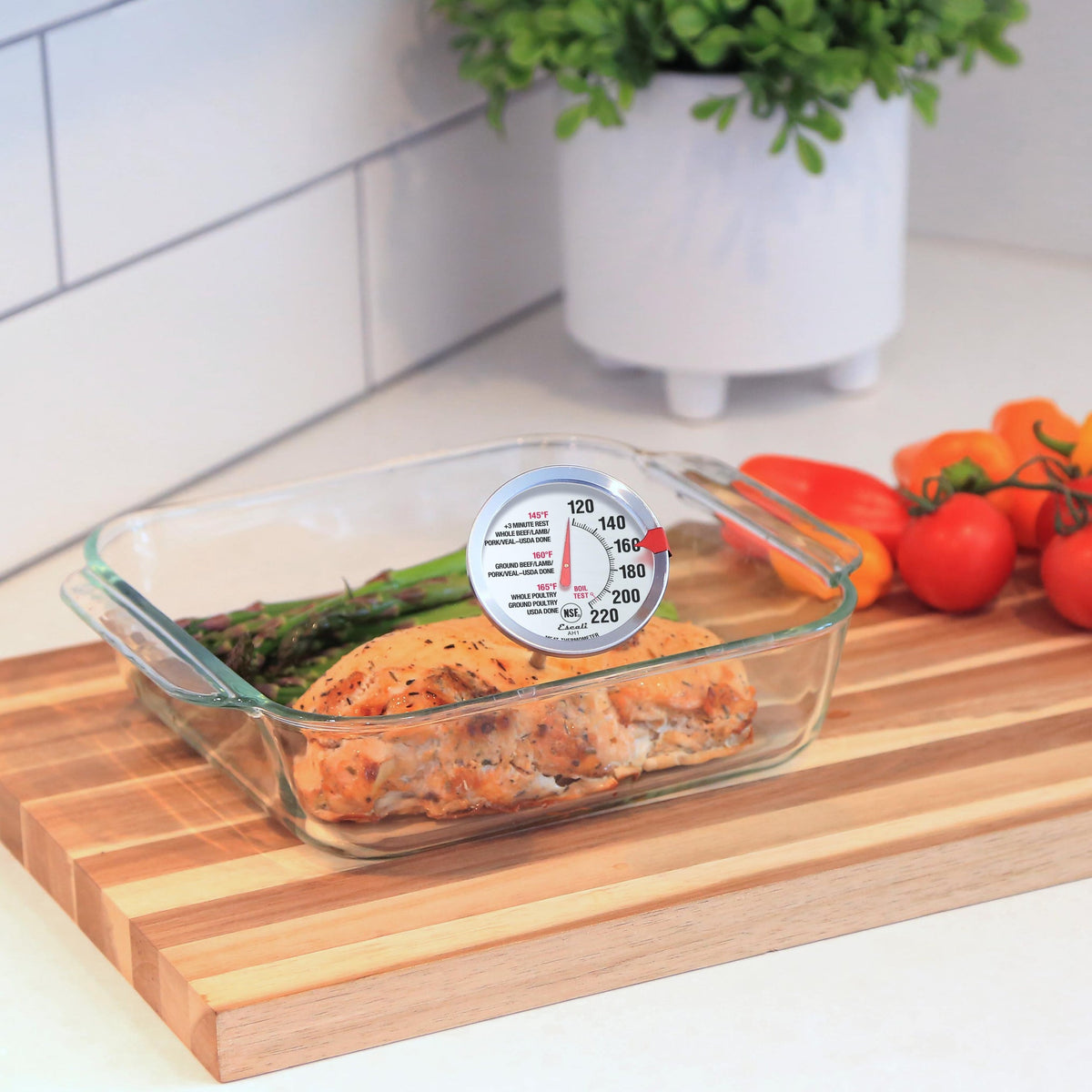 Oven Safe Meat Thermometer in Silver