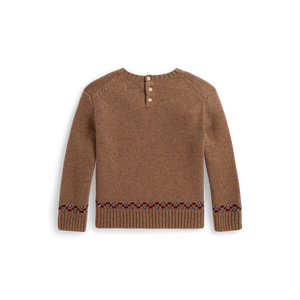 Girl's Long Sleeve Wool Blend Pullover Sweater