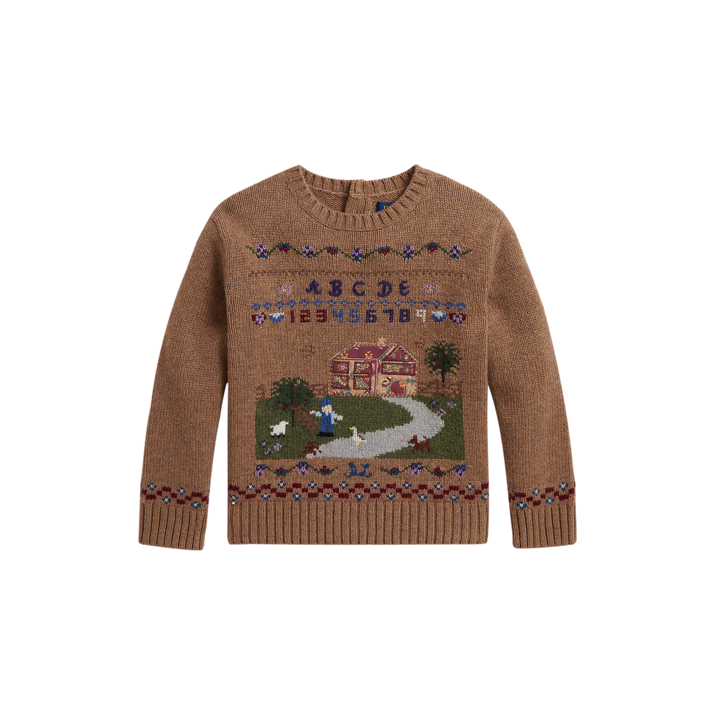 Girl's Long Sleeve Wool Blend Pullover Sweater