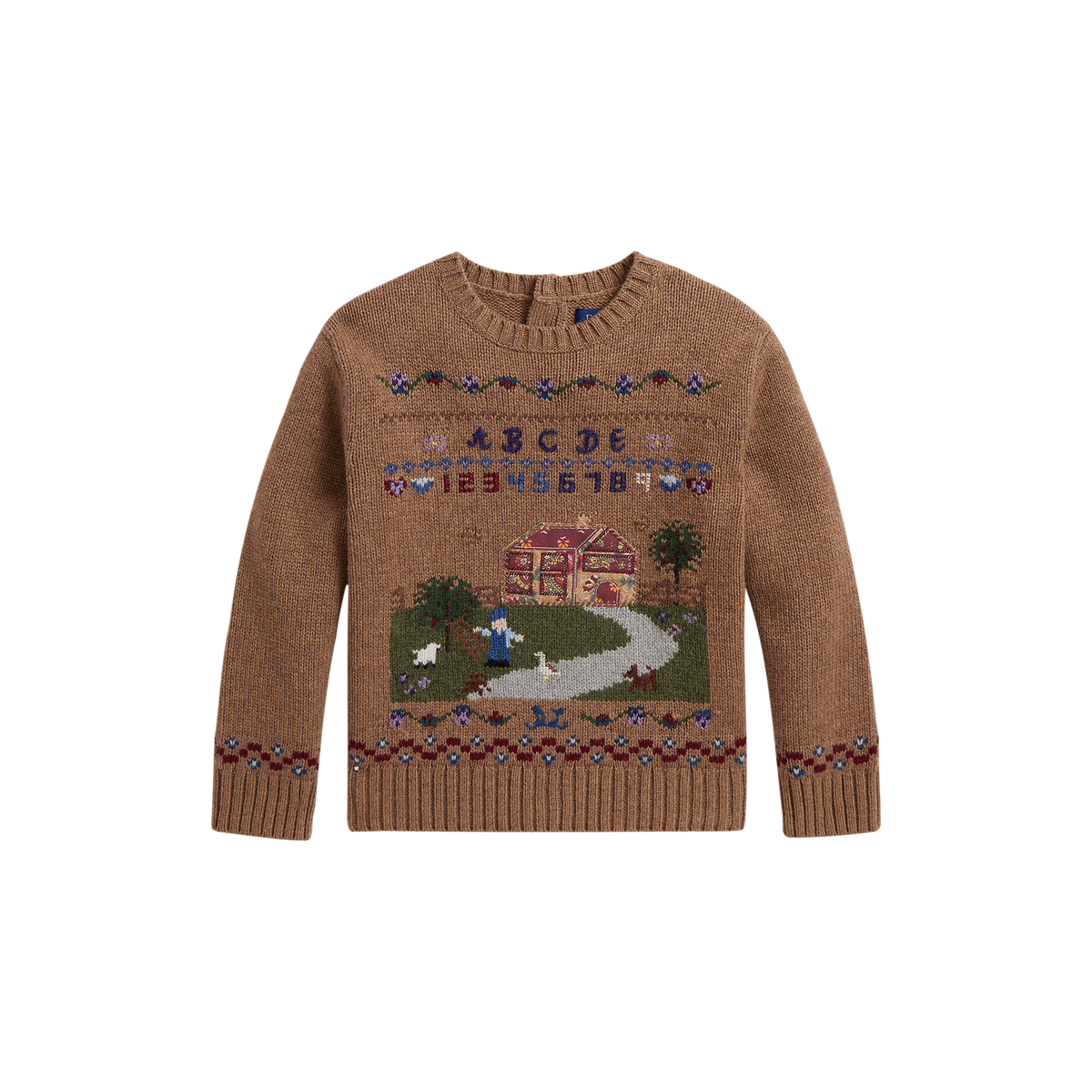 Girl's Long Sleeve Wool Blend Pullover Sweater