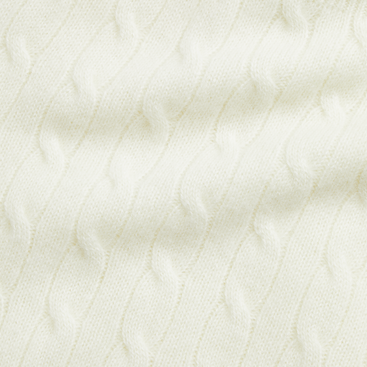 Long-Sleeve Cashmere Cable Knit Coverall in Warm White