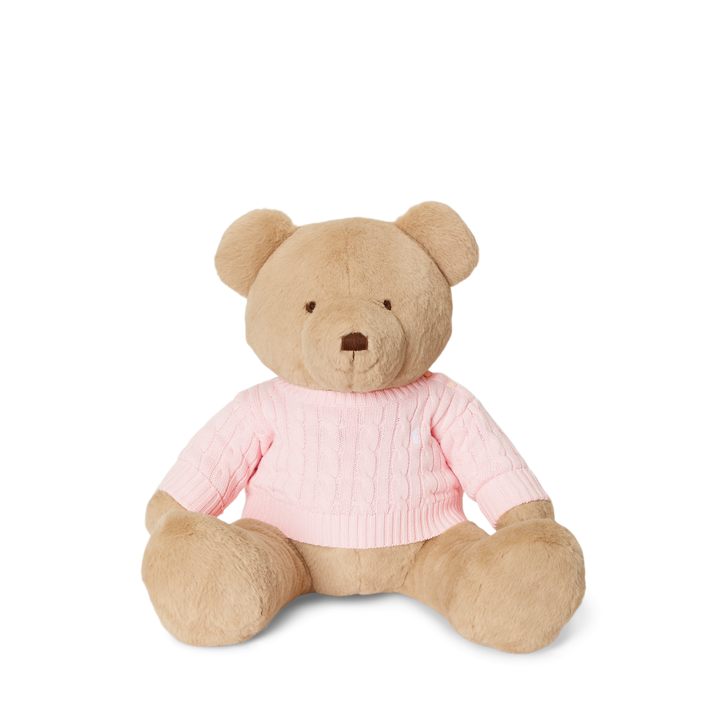 Large Cotton Bear Plush Toy in Acacia Pink