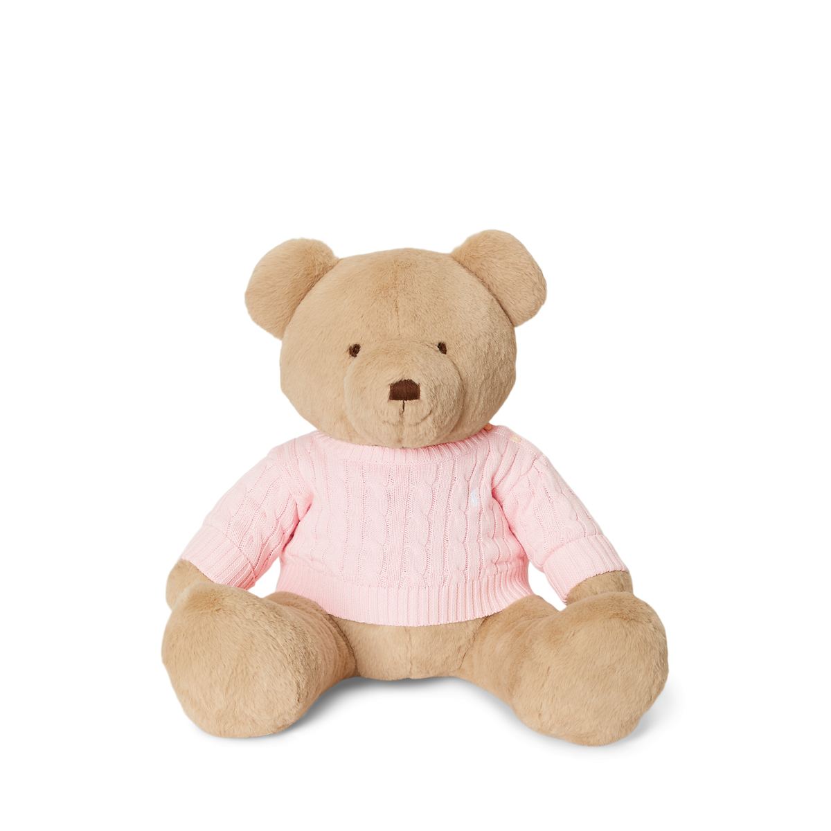 Large Cotton Bear Plush Toy in Acacia Pink