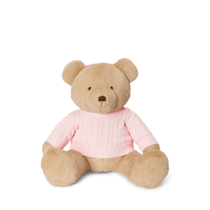 Large Cotton Bear Plush Toy in Acacia Pink