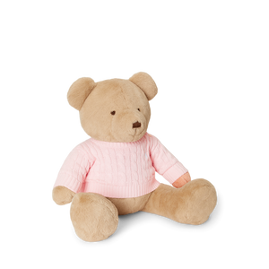 Large Cotton Bear Plush Toy in Acacia Pink