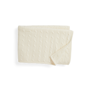 Cashmere Sweater Blanket in White