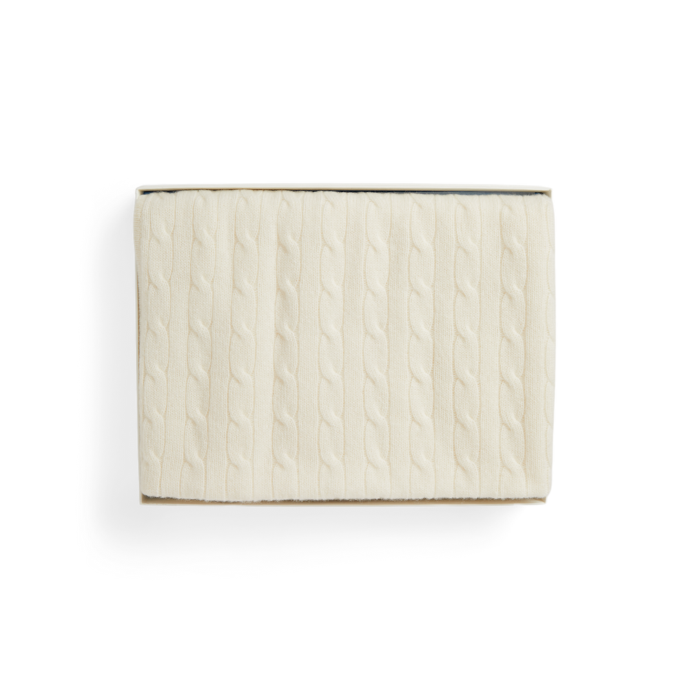 Cashmere Sweater Blanket in White