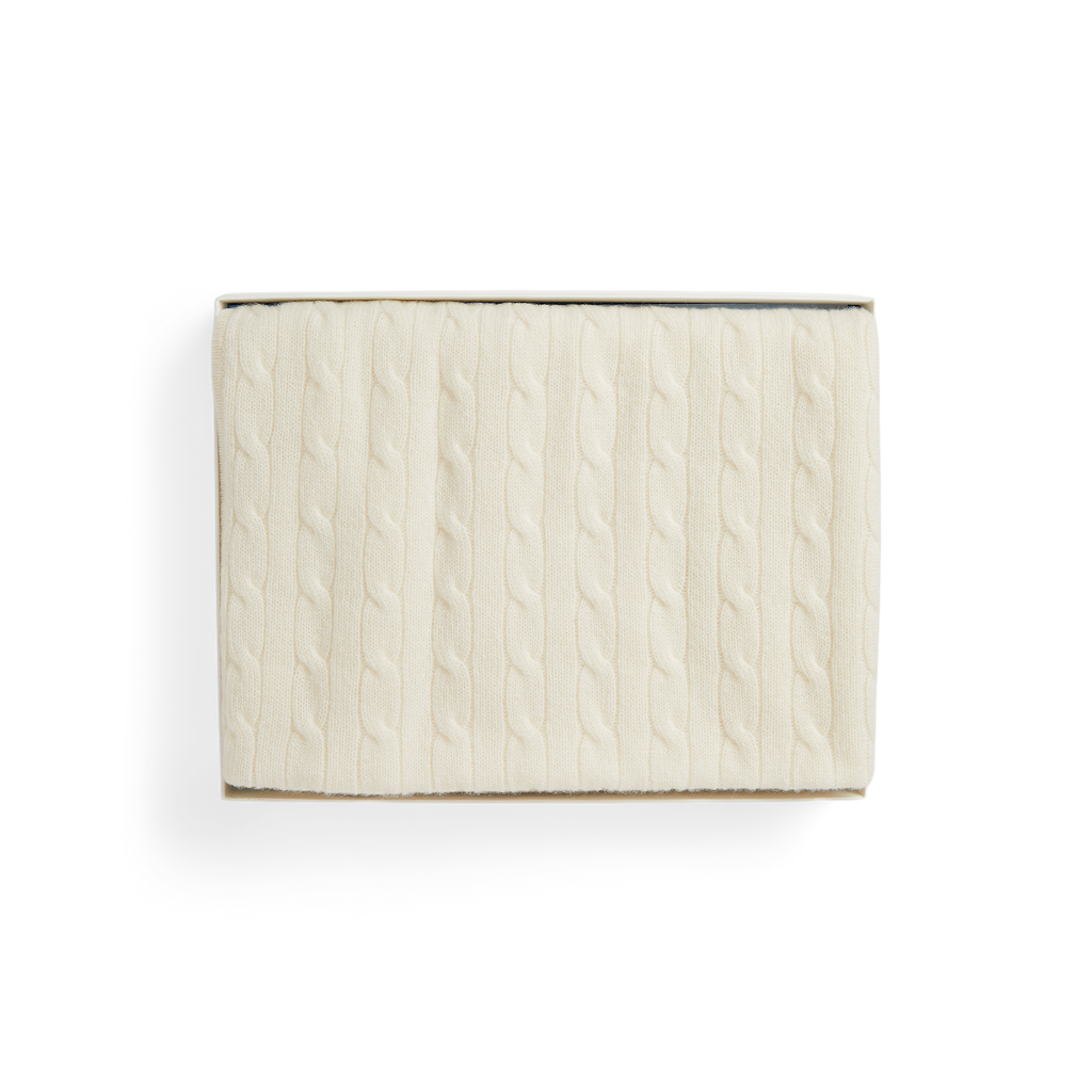 Cashmere Sweater Blanket in White