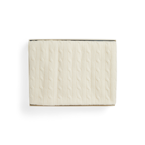Cashmere Sweater Blanket in White